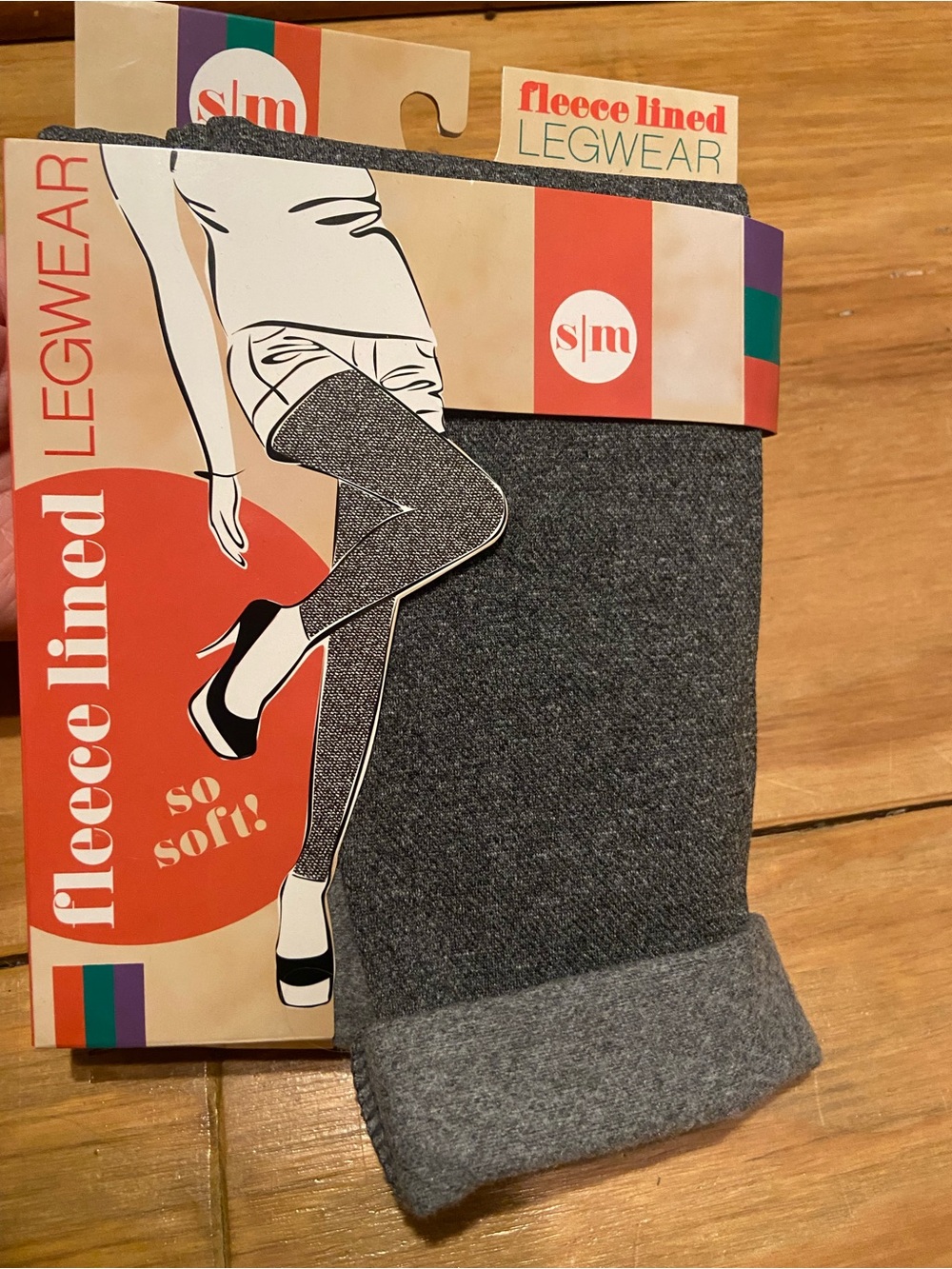 Fleece-Lined Legwear - Gray